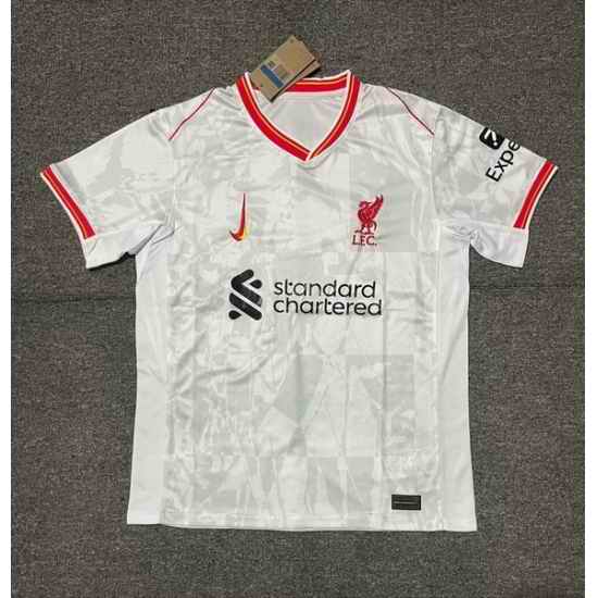 Men 2024 2025 Soccer Jersey Livepool White Away